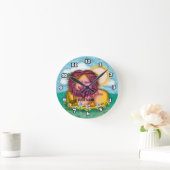 Löwenblumen Runde Wanduhr (Zuhause)