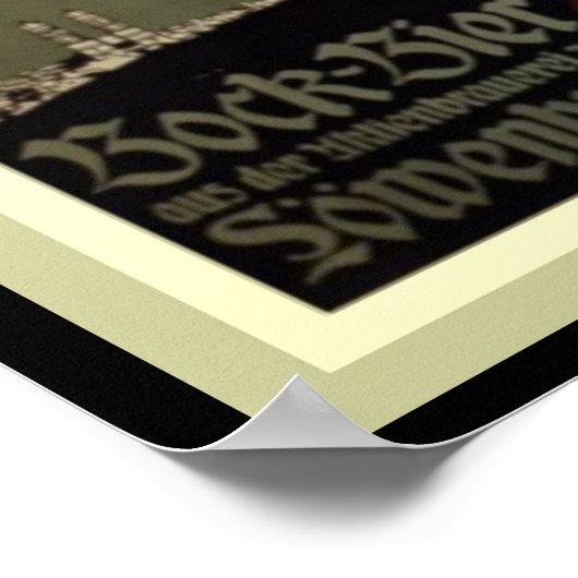 Lowenbrau Bock Beer Ad Poster 12 x 16 (Ecke)