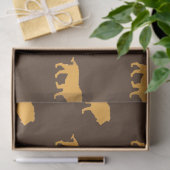 Löwenbraun-Silhouette Seidenpapier (Geschenk)