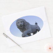 Löwenbrücke Ovaler Aufkleber (Umschlag)