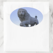 Löwenbrücke Ovaler Aufkleber (Tasche)