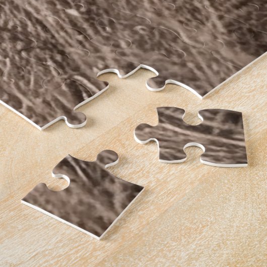 Löwenbrüder, die sich in der Sonne ruhen - Schwarz Puzzle (Seite)