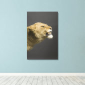 Löwenbrüllen Leinwanddruck (Insitu (Holzboden))