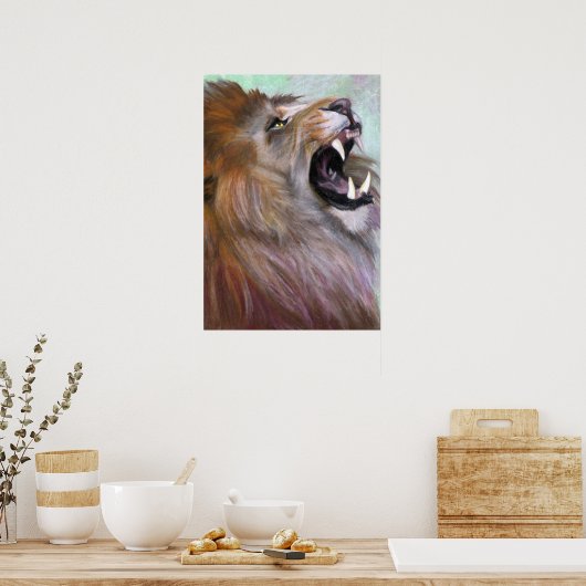 Löwenbrüllen Poster (Küche)
