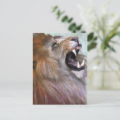 Löwenbrüllen Postkarte (Stehend Vorderseite)