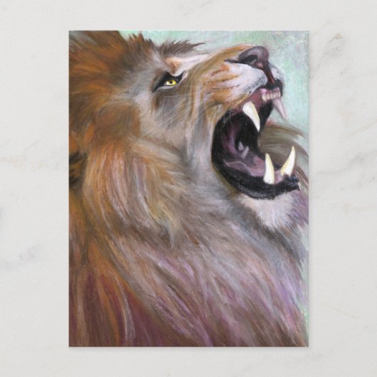 Löwenbrüllen Postkarte (Vorderseite)
