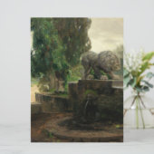 Löwenbrunnen in Rom (von H.A. Brendekilde) Karte (Stehend Vorderseite)