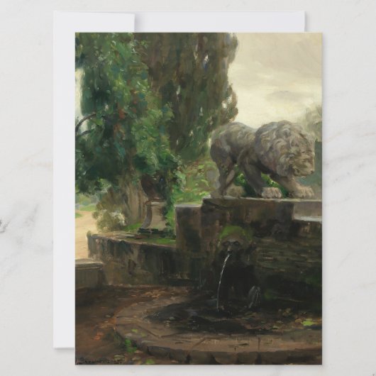 Löwenbrunnen in Rom (von H.A. Brendekilde) Karte (Vorderseite)