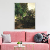 Löwenbrunnen in Rom (von H.A. Brendekilde) Leinwanddruck (Insitu (Wohnzimmer))