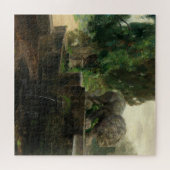 Löwenbrunnen in Rom (von H.A. Brendekilde) Puzzle (Horizontal)