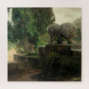 Löwenbrunnen in Rom (von H.A. Brendekilde) Puzzle