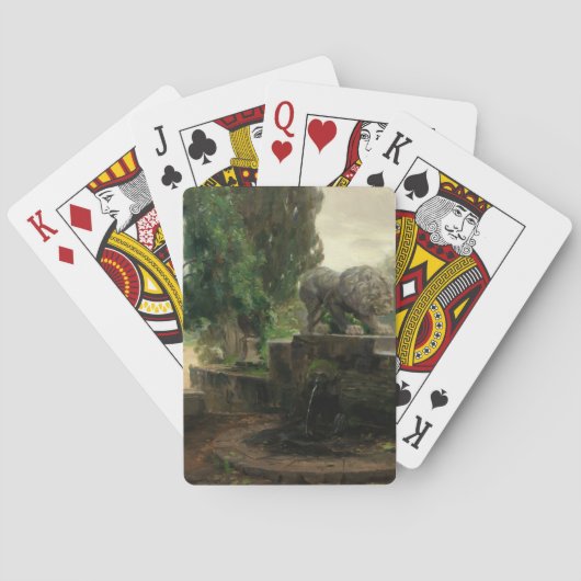 Löwenbrunnen in Rom (von H.A. Brendekilde) Spielkarten (Rückseite)