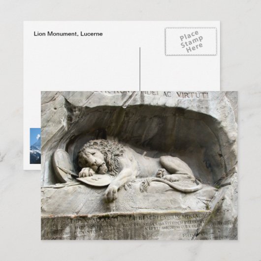 Löwendenkmal, Luzern Postkarte (Vorne/Hinten)