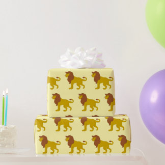 Löwendesign in beliebiger Hintergrundfarbe Geschenkpapier