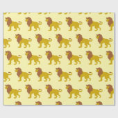 Löwendesign in beliebiger Hintergrundfarbe Geschenkpapier (Flach)