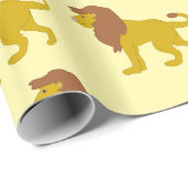 Löwendesign in beliebiger Hintergrundfarbe Geschenkpapier (Rolleneckpunkt)