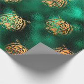 Löwendesign mit grünem Hintergrund Geschenkpapier (Ecke)