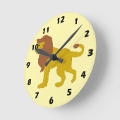 Löwendesign Runde Wanduhr (Winkel)