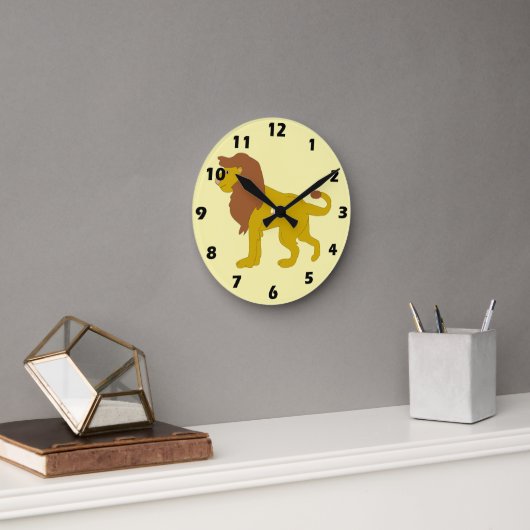 Löwendesign Runde Wanduhr (Büro)