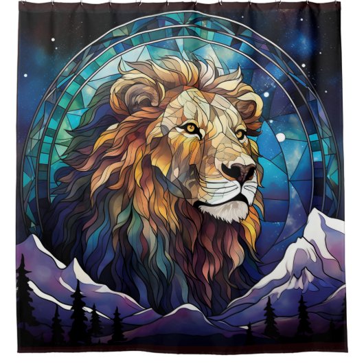 Löwenduschvorhang Duschvorhang (Vorderseite)