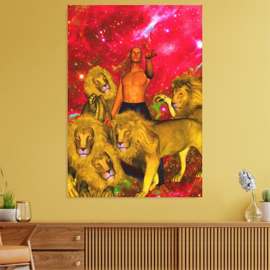 Löwenfahrt Leinwanddruck (Insitu (Wohnzimmer))