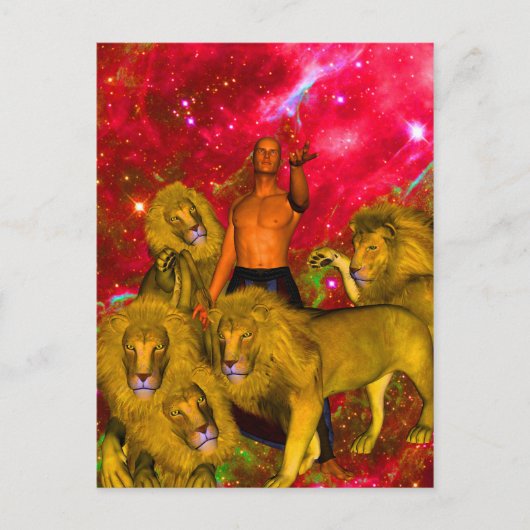 Löwenfahrt Postkarte (Vorderseite)