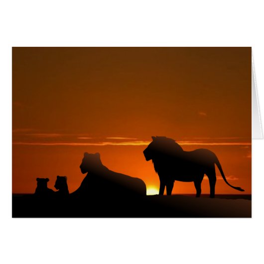 Löwenfamilie (Vorderseite (Horizontal))