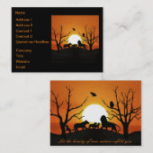 Löwenfamilie bei Sonnenuntergang in Afrika Visitenkarte (Vorne/Hinten)