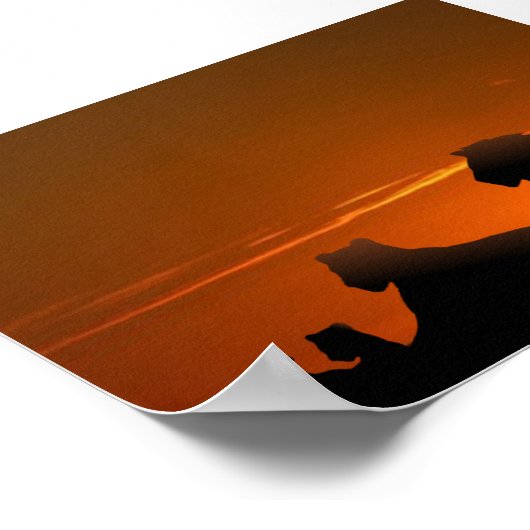 Löwenfamilie Poster (Ecke)