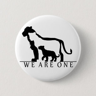 Löwenfamilie (weiße Version) Button