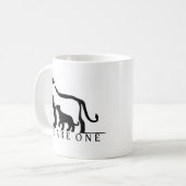 Löwenfamilie (weiße Version) Kaffeetasse (Vorderseite Links)