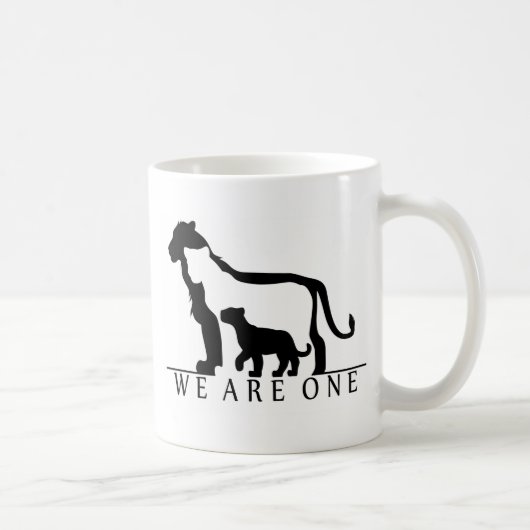 Löwenfamilie (weiße Version) Kaffeetasse (Rechts)