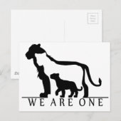 Löwenfamilie (weiße Version) Postkarte (Vorne/Hinten)