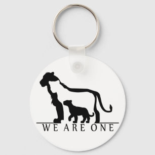 Löwenfamilie (weiße Version) Schlüsselanhänger