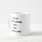 Löwenfan, treu kaffeetasse (Vorderseite Links)