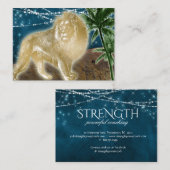 Löwenfestigkeit Power Felsen Coach Fitness Tier Visitenkarte (Vorne/Hinten)