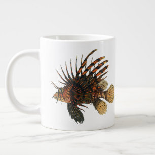 Löwenfisch Fisch, Vintage Meeresleben Tier Jumbo-Tasse