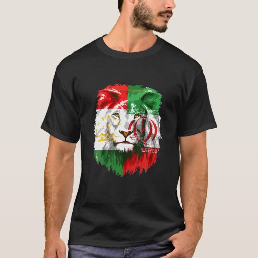 Löwenfreie Afghanistan-Flagge T-Shirt (Vorderseite)