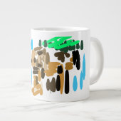 Löwenfreude Jumbo-Tasse (Vorderseite Rechts)
