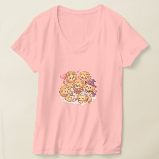 Löwenfreunde V-Ausschnitt T-Shirt (Ablage )