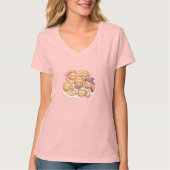 Löwenfreunde V-Ausschnitt T-Shirt (Vorderseite)