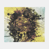 Löwenfront Fleecedecke (Vorderseite (Horizontal))