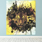 Löwenfront Leinwanddruck (Insitu (Holzboden))