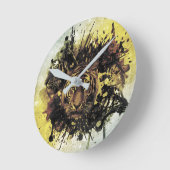 Löwenfront Runde Wanduhr (Winkel)