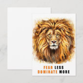 Löwenfürchte weniger dominieren mehr dankeskarte (Vorne/Hinten)