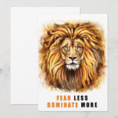 Löwenfürchte weniger dominieren mehr einladung (Vorne/Hinten)