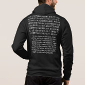 Löwenfüße vorne l Schwarz-Weiß-Text Männer Hoodie (Rückseite)