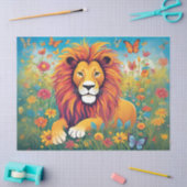 Löwengarten im Blumengarten Seidenpapier (Basteln)