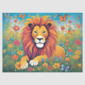 Löwengarten im Blumengarten Seidenpapier (Vorderseite)