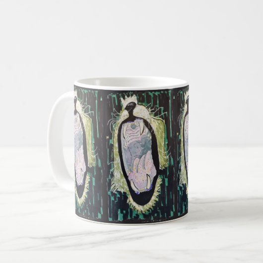 Löwengebrüll Kaffeetasse (Vorderseite Links)